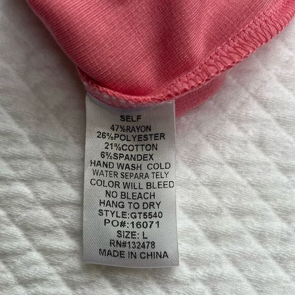 Glam One Shoulder Bodysuit in gorgeous pink with glittery straps Size L -NWT - Picture 7 of 8